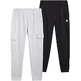RBX Boys Sweatpants - 2 Pack Soft Performance Fleece Athletic Pants Boys Joggers Kids Sweatpants with Pockets (Sizes: 8-16)