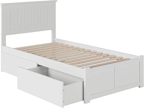 Amazon Com Atlantic Furniture Nantucket Platform Bed With 2 Urban Bed Drawers Twin Xl White Furniture Decor atlantic furniture nantucket platform bed with 2 urban bed drawers twin xl white