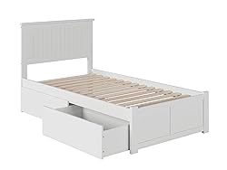 AFI Nantucket Twin Size Platform Bed with Footboard