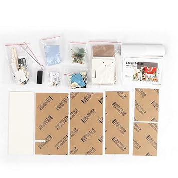 Zerone DIY Wooden Assembling Dollhouse Handcraft House Children Birthday Gift