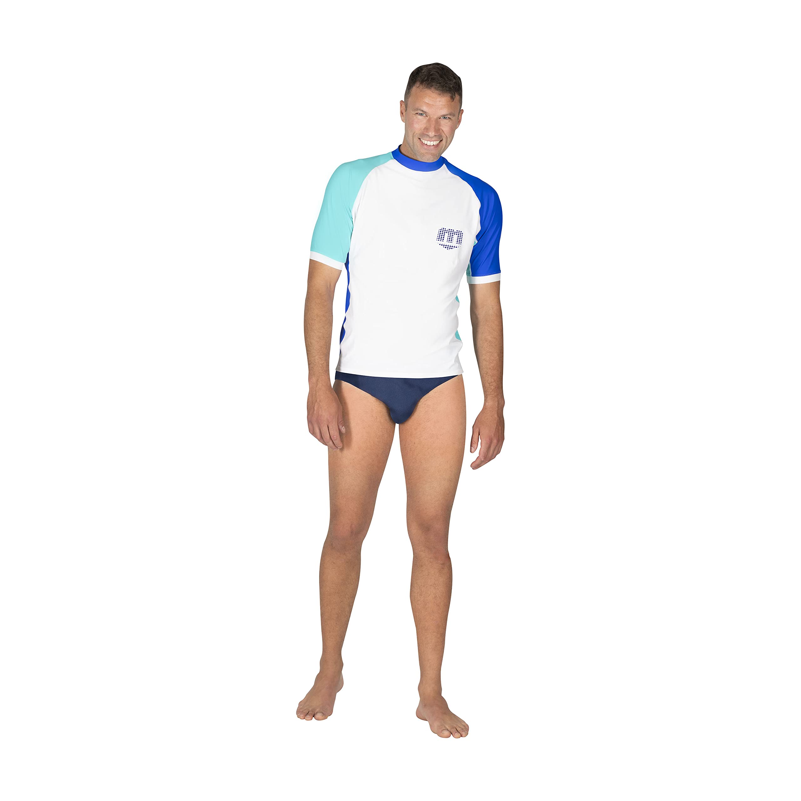 Mares Rashguard Seaside Shield Man, Short Sleeve Protective Shirt - Men, White, XS, White, XS