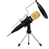 Professional Condenser Microphone Recording with Stand for PC Computer iPhone Phone Android Ipad Podcasting, Online Chatting Mini Microphones by XIAOKOA