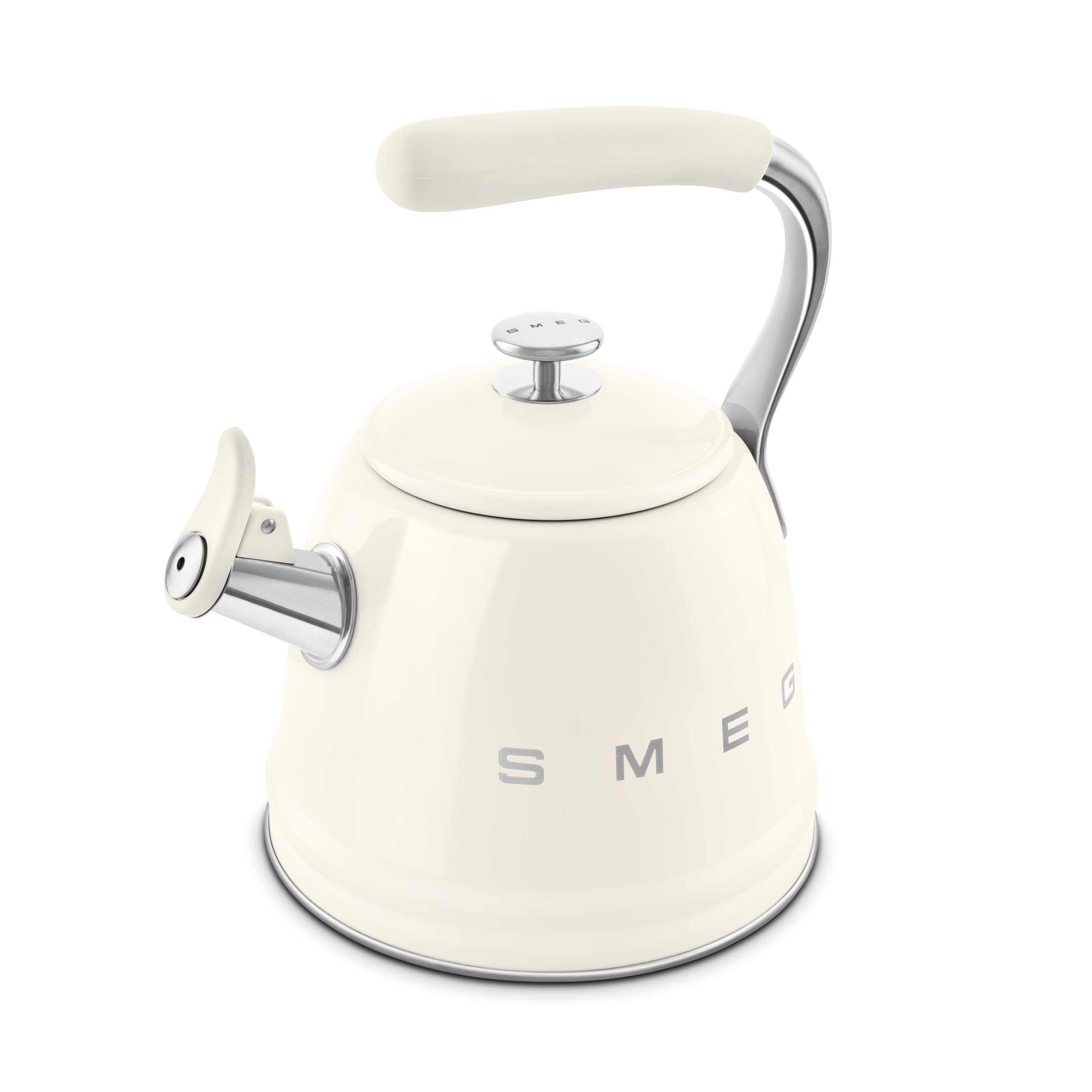 Hervidor con silbato retro para estufa SMEG - 2.4Q (crema)