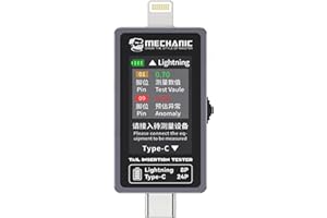 DIYPHONE Type-C Lightning Interface Tail Insertion Detector Mechanic T-824, High Precision Digital Display Tester for Tail Plug Detection iPhone Mobile Phone Tablet Apple iPad Mac Android Phone