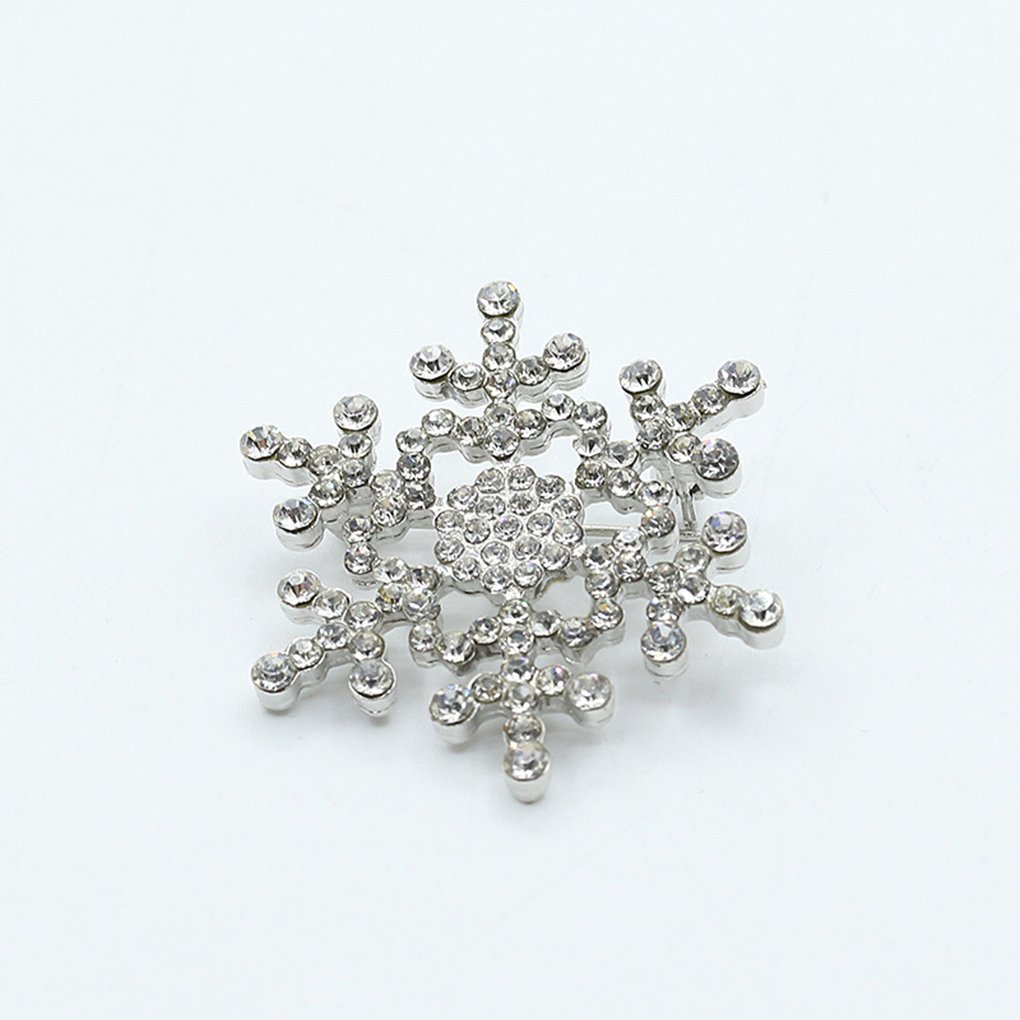 Spilla Con Fiocco Di Neve Con Strass In Lega Alla Moda Da 1 Pezzo, Adatta Per Natale | SHEIN ALIA