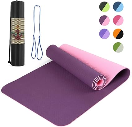 Lixada Colchonetas Yoga Antideslizante Ligero TPE Material ...