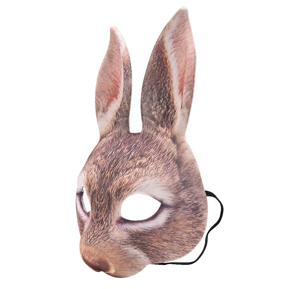 LoveInUSA Easter Bunny Half Mask Animal Adult Costume
