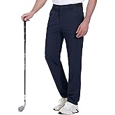 Rdruko Golf Pants Men Stretch Relaxed Fit Business Casual Pants Dry Fit Lightweight(Navy,US 36)