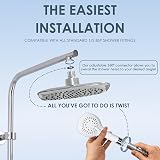 AQUALONA Aquacapri Shower Column Chrome 92x15x16 cm Rainfall Shower Head view 4