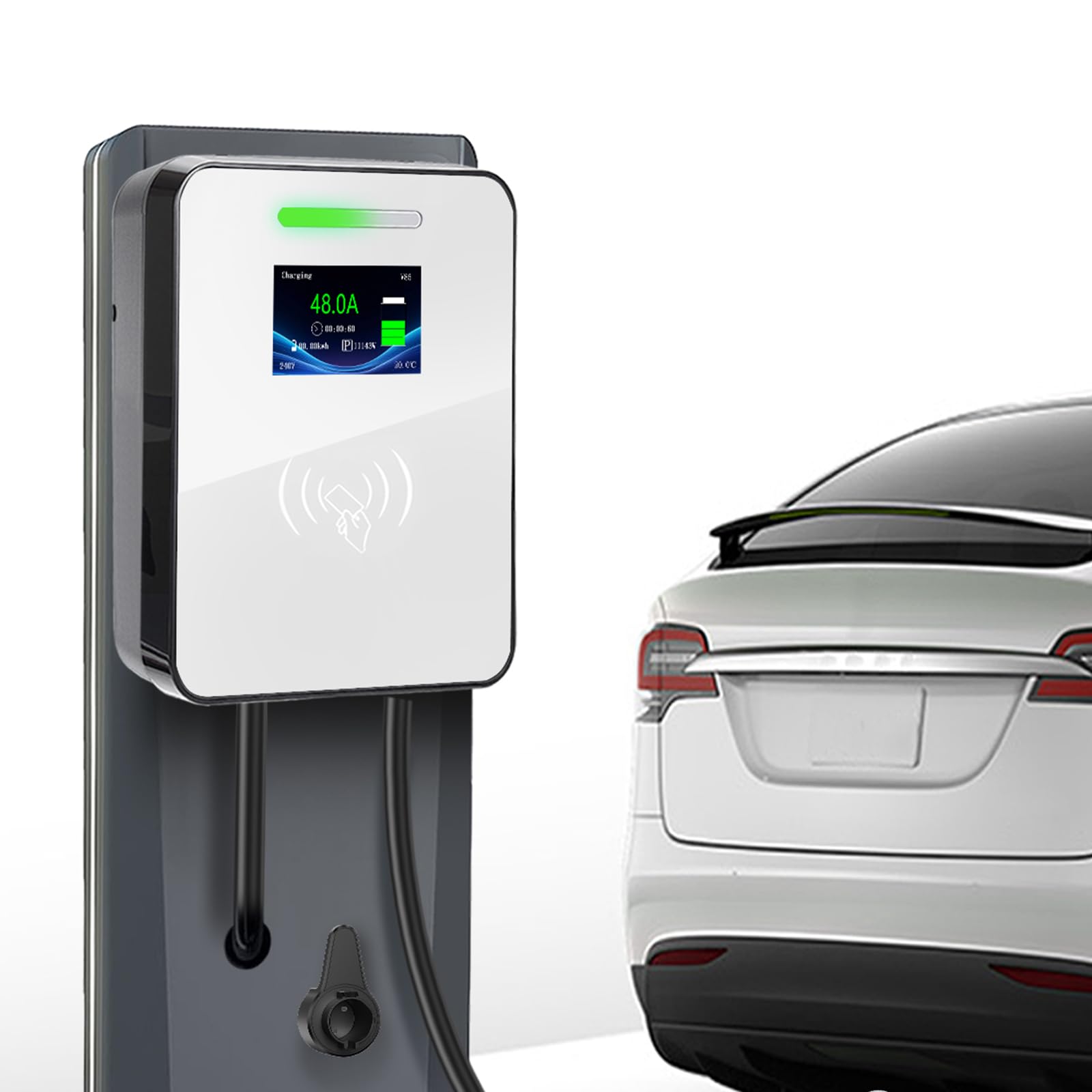 Photo 1 of Autoverve Level 2 J1772 EV Charger Station NEMA 14-50 48AMP Tesla Supercharger Home Wall Electric Vehicle Evse L2 Ford Lightning BMW Mercedes Benz Hummer Lexus Jeep Wrangler Universal Car Charging