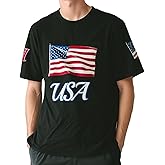 Evankin 4th of July Shirts for Men Patriotic American Flag Short Sleeve Tees Funny Novelty USA Tops Independence Day