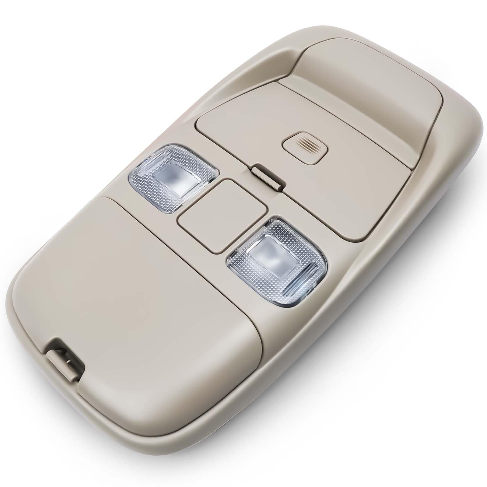 Overhead Dome Light Console For 1998-2001 Dodge Ram 1500/2500 - Beige LED Replacement #55350657