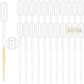 moveland 200Pcs 1ML Dropper Pipettes Plastic for Lab Science, Essential Oil | Strong Suction, Leak-Proof, Clear Graduated Scale, Food-Grade PE, Non-Toxic, Excellent Suction Without Leakage, Disposable