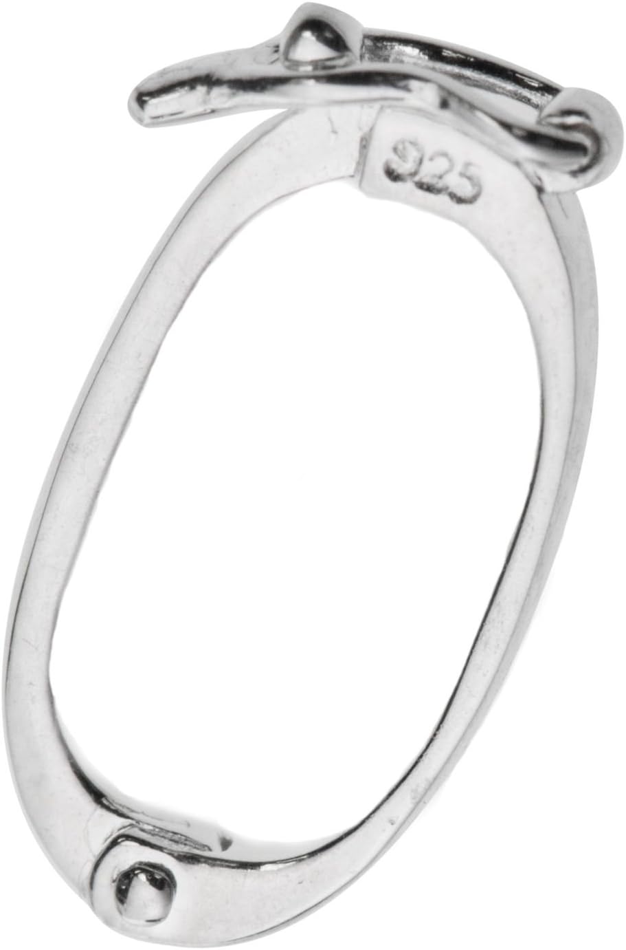 925 Sterling Silver Oval Interchangeable Connector Pearl