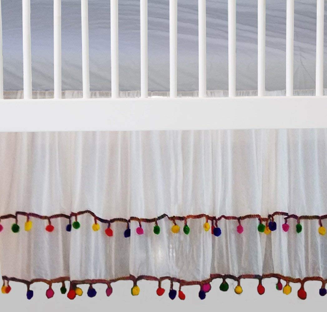 pom pom crib bedding