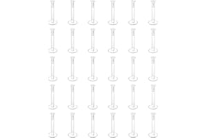 D.Bella Clear Earrings Plastic Earrings for Work Surgery Sports 16g Clear Cartilage Earrings Stud Plastic Helix Tragus Earrin