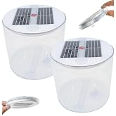 Peosaard Inflatable Solar Lantern, Solar Camping Lantern, 2PCS Waterproof Solar Camping Lantern with White LEDs, Portable Fol