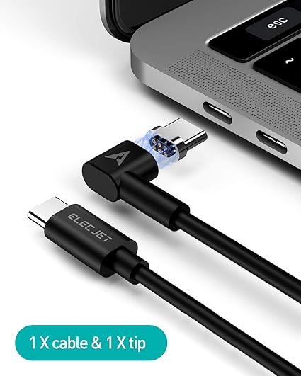 Amazon Elecjet Magjet Usb C マグネット ケーブル 6ピンリバーシブル 充電ケーブル 磁気吸収 Pd 87w急速 New Macbook Pro Air その他のusb Cデバイス対応 ブラック Elecjet Usbケーブル 通販