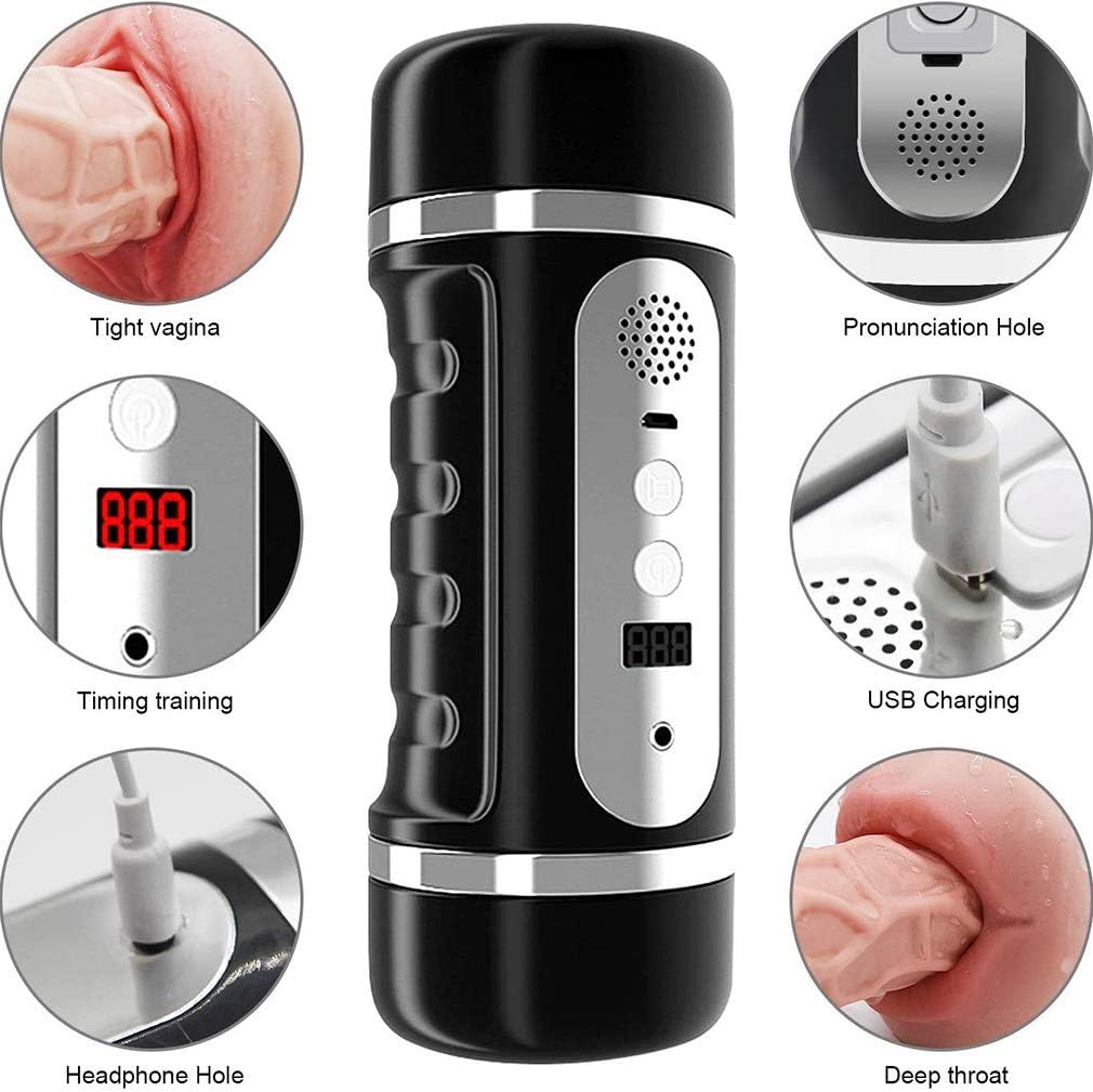 JXYY Male Mǎstǔrbǎtiòn 2 in 1 Pocket Püs-sy Sweet Voice Interaction Mas-sage Man Smart Automatic Stróking Mâstürbâtîon Machine for Men Electric Mas-saging Men's Underwear JXYY
