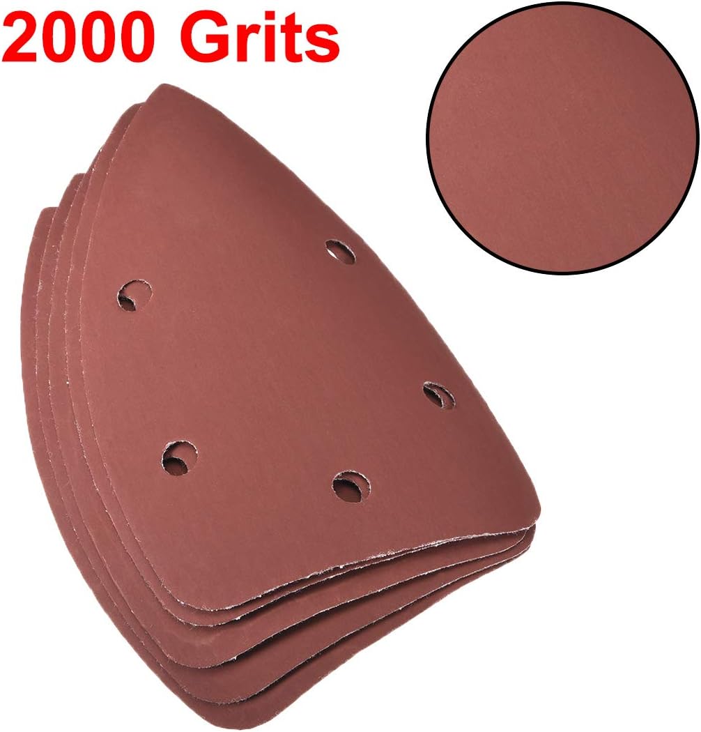 sourcing map Detail Sander Sandpaper, Triangular Sanding Paper, Hook and Loop Sanding Pads, Triangle Oscillating Multi Tool - Image 4