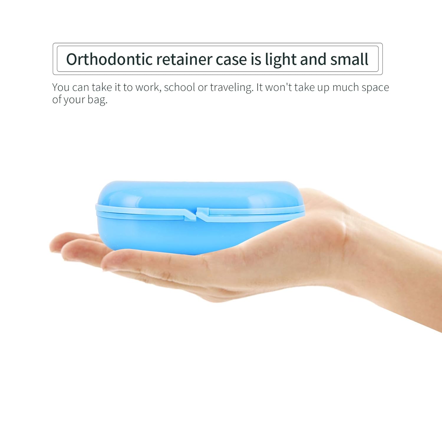 Orthodontic Retainer Case with Random Color, Denture Box Mouthguard Container with Vent Holes, Mouthpiece Aligner Case with Hinged Lid Snaps for Office|Travel|Household - 12 Months Warranty: Beauty