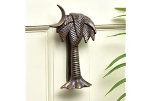 INDIANSHELF Indian Shelf Palm Iron Door Knockers for Front Door - Ring Door Door Decoration for Main Door - Antique Door Brass Accessories - 16.51 Cm