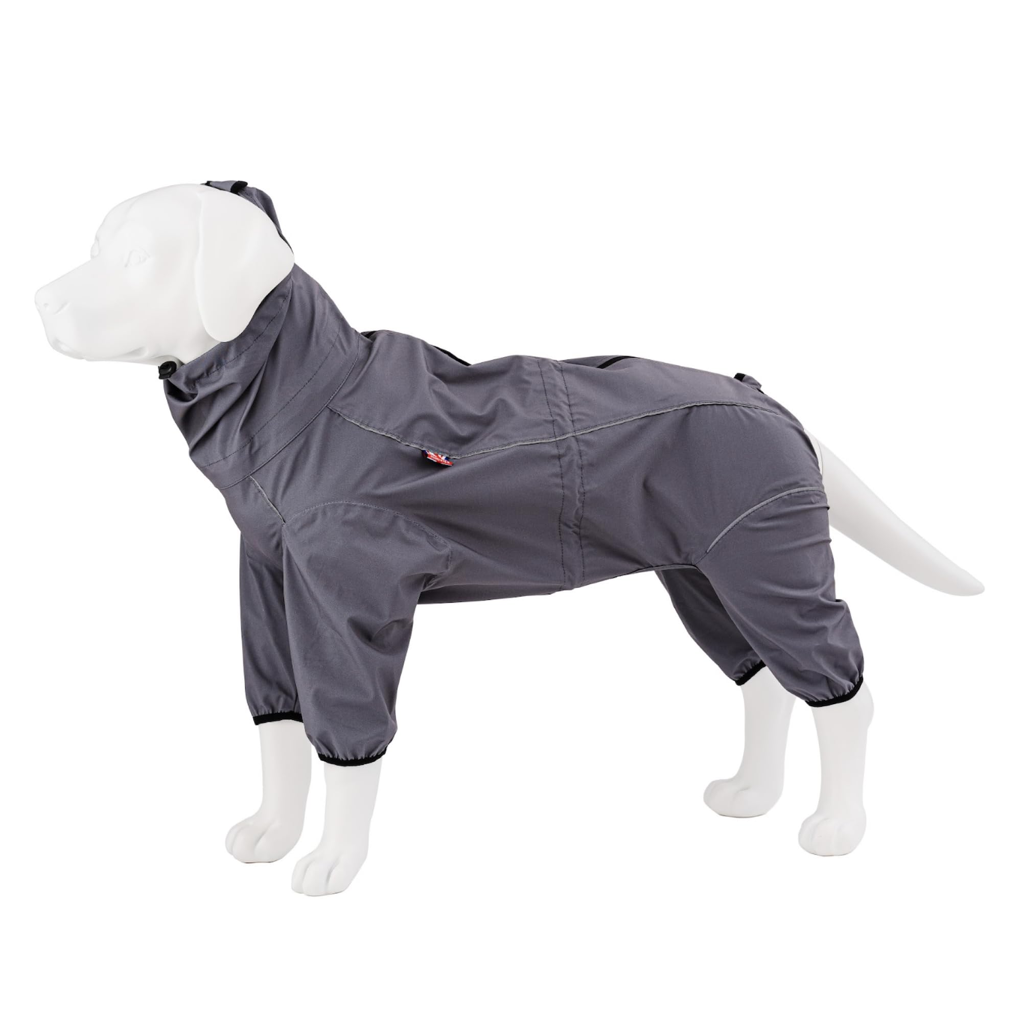 HUGO & HUDSON Dog Reflective Jacket Protective Overalls Outdoor Winter Windproof Coat, Grey, XS25 — image 1