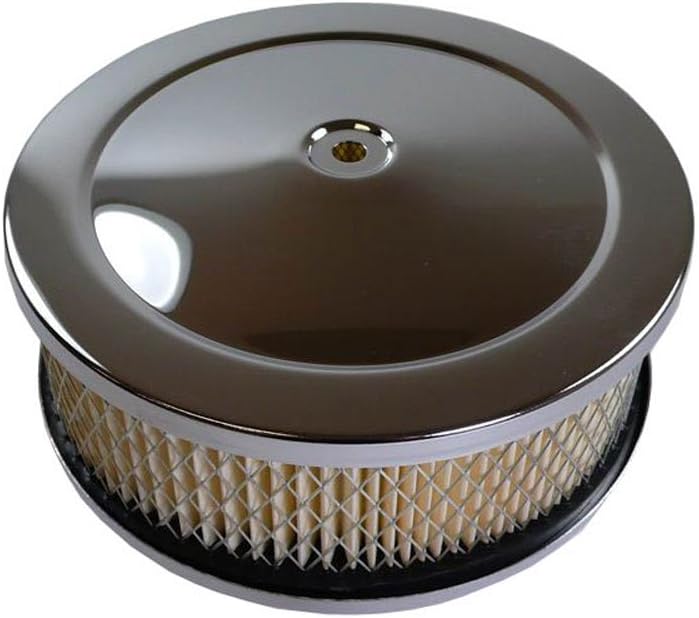 6-3/8" Round Scoop Air Cleaner Chrome Muscle Car 4 BBL Barrel Hot Rat Street Rod