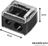 Manicare Dual Cosmetic Sharpener Dual 2 Hole Lip Brow Eye Pencil Sharpener view 3