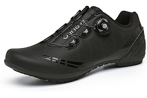 PENXZT Non-Slip Cycling Shoes for Mens, Breathable Rubber Sole Road and Mountain Bike Shoes No-Lock Indoor Bicycle Shoes