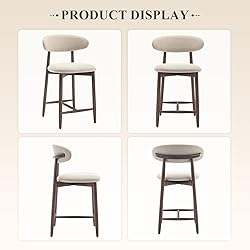 COLAMY Bar Stools Set of 2, Counter Height Bar