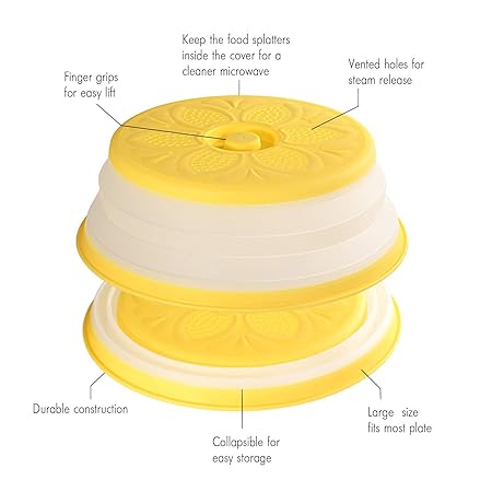 2PCS Tapa Plegable para microondas Juego de 2 Cubiertas de ...