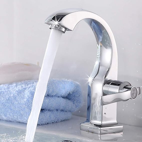 Mdsgfc Waschbeckenarmatur, Einlochmontage, Kupfer-Legierung, Wasserhahn