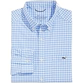 Vineyard Vines Mens Gingham On-The-go Nylon Shirt