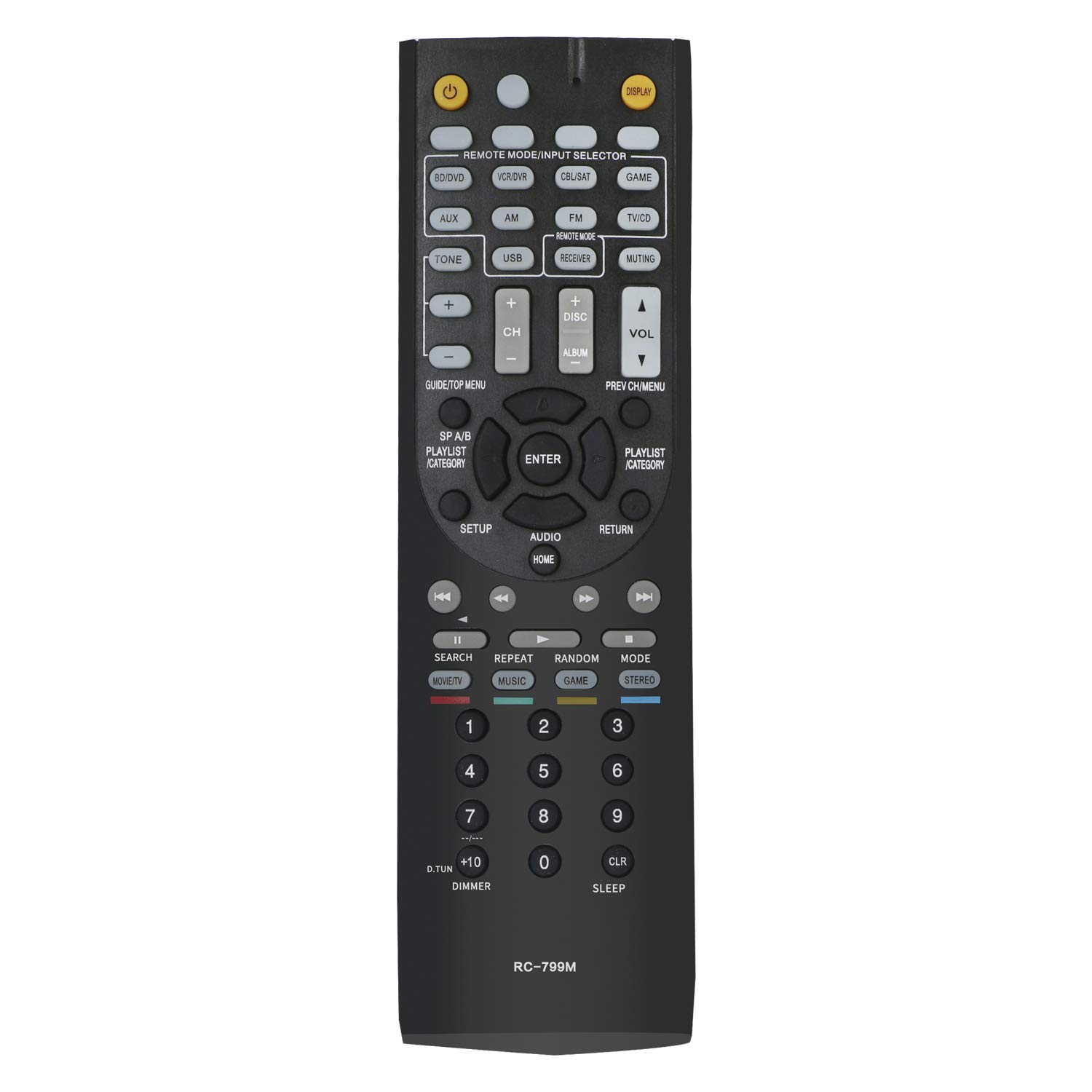RC-799M Replacement Remote Control Fit for Onkyo AV Receiver Home Theater Receiver Speaker HTS3500 HTR548 HTR391 HTRC330 HTR558 HTR590 HTR591 HTRC430 HTS5400 TXSR309 TXSR313