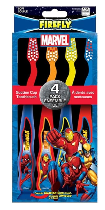 Amazon.com: Firefly Marvel Kids Soft Toothbrushes, 4 Count (Pack of 6): Beauty