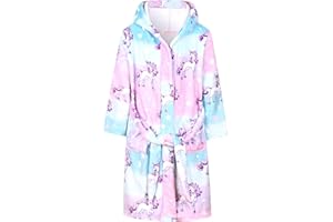 CHILDRENSTAR Girls Robe Kids Bathrobes Plush Soft Fleece Pajamas Sleepwear