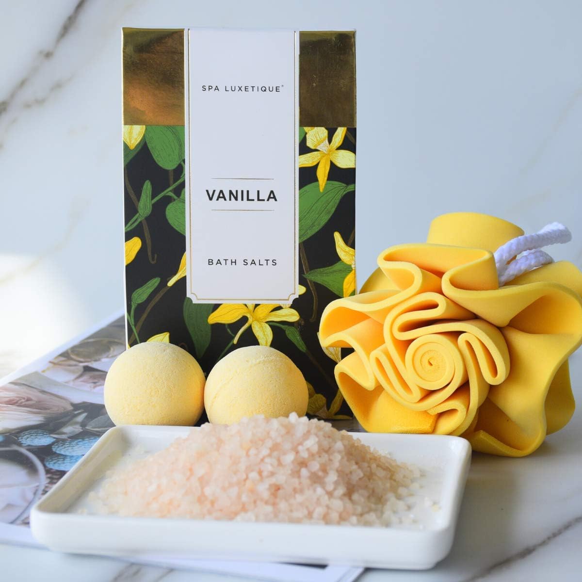 Birthday Gifts for Her-Spa Luxetique Spa Gift Set 10pcs Vanilla Bath Gift Set including Bubble Bath, Bath Bombs, Hand Cream - Image 5