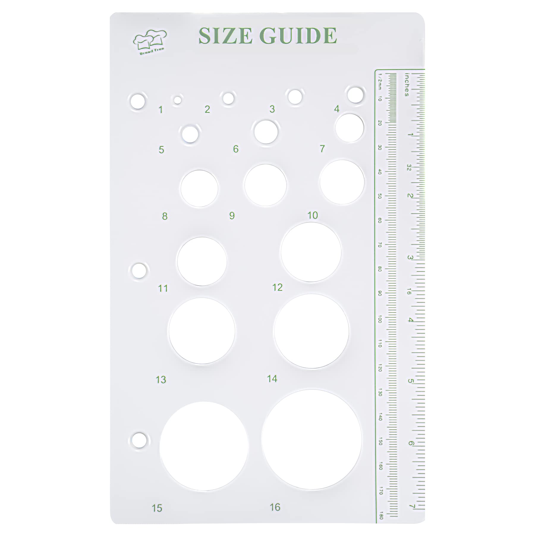 FUNSHOWCASE Fondant Gumpaste Flower Bud Ball Leaf Flowers Petiole Circle Size Guide Ruler