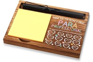FOUGSTA Appreciation Gifts for Paraprofessional, Thank You Gifts for Paraprofessional, Paraprofessional Office Decor Gifts,Wooden Sticky Note Holder With Inspirational Quotes,16.5 x 12 x 1.5 cm,XXN38