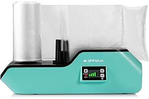 OFFNOVA Air Pillow Machine, Air Cushion Machine for Inflatable Packaging, LCD Screen + 100m Test Films Rolls