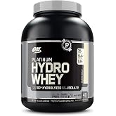 Optimum Nutrition Platinum Hydrowhey Protein Powder, Turbo Chocolate, 3.6LB | 100% Hydrolyzed Whey Protein Isolate, 30g Protein per Serving with BCAAs, Gluten Free, Banned Substance Tested, Easy Mixing