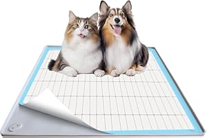 GHYKL Pee Pad Holder for Dogs, 24"X24" Puppy Pad Holder with Raised Edge, Non-Slip Silicone Mat & Leak-Proof Dog Pee Tray for Floor Protection, Puppy Potty Training Pad Tray