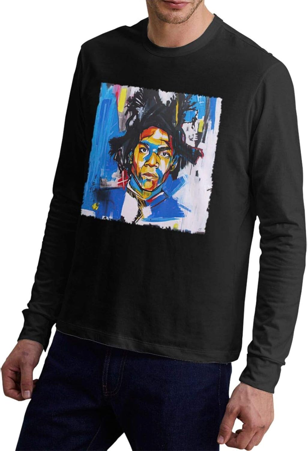 Jean Michel Basquiat Men's Cotton Long Sleeve TShirts