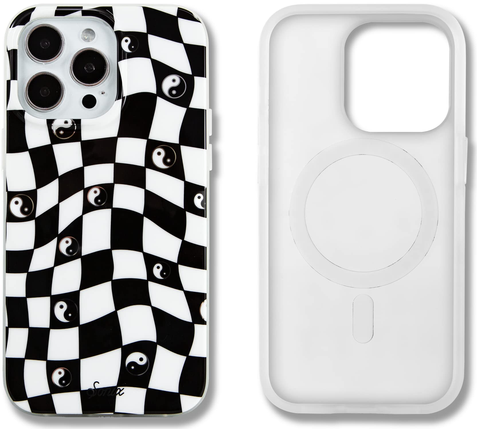 Sonix Case for iPhone 14 Pro Max | Compatible with MagSafe | 10ft Drop Tested | Checkmate Yin Yang Image