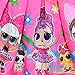 Pandamo Little Girls Dress Sleeveless Print Pageant Pleated Dress for LOL Doll Surprised (130cm/ 6-7Y, Rose)