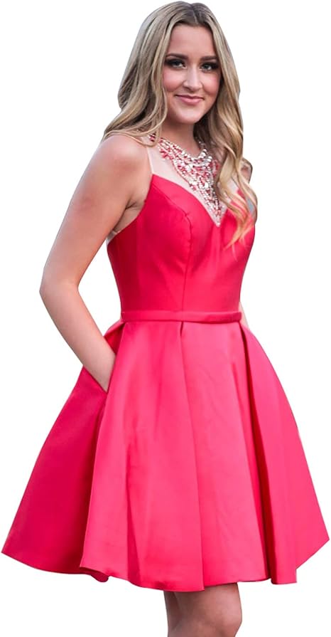 hot pink homecoming dresses 2019