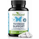 Thyroid Support for Women and Men with Iodine - Energy, Focus & Power Thyroid Supplement - All Natural Herbal Mineral and Vitamin Complex with B12, Zinc, Selenium, Ashwagandha - 60 Vegetarian Capsules