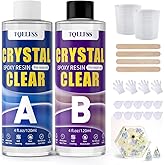TQELFSS Epoxy Resin 8 OZ, Clear Epoxy Resin Kit, Fast Curing, Self Leveling Epoxy Resin, No Yellowing Casting Resin for Flowe