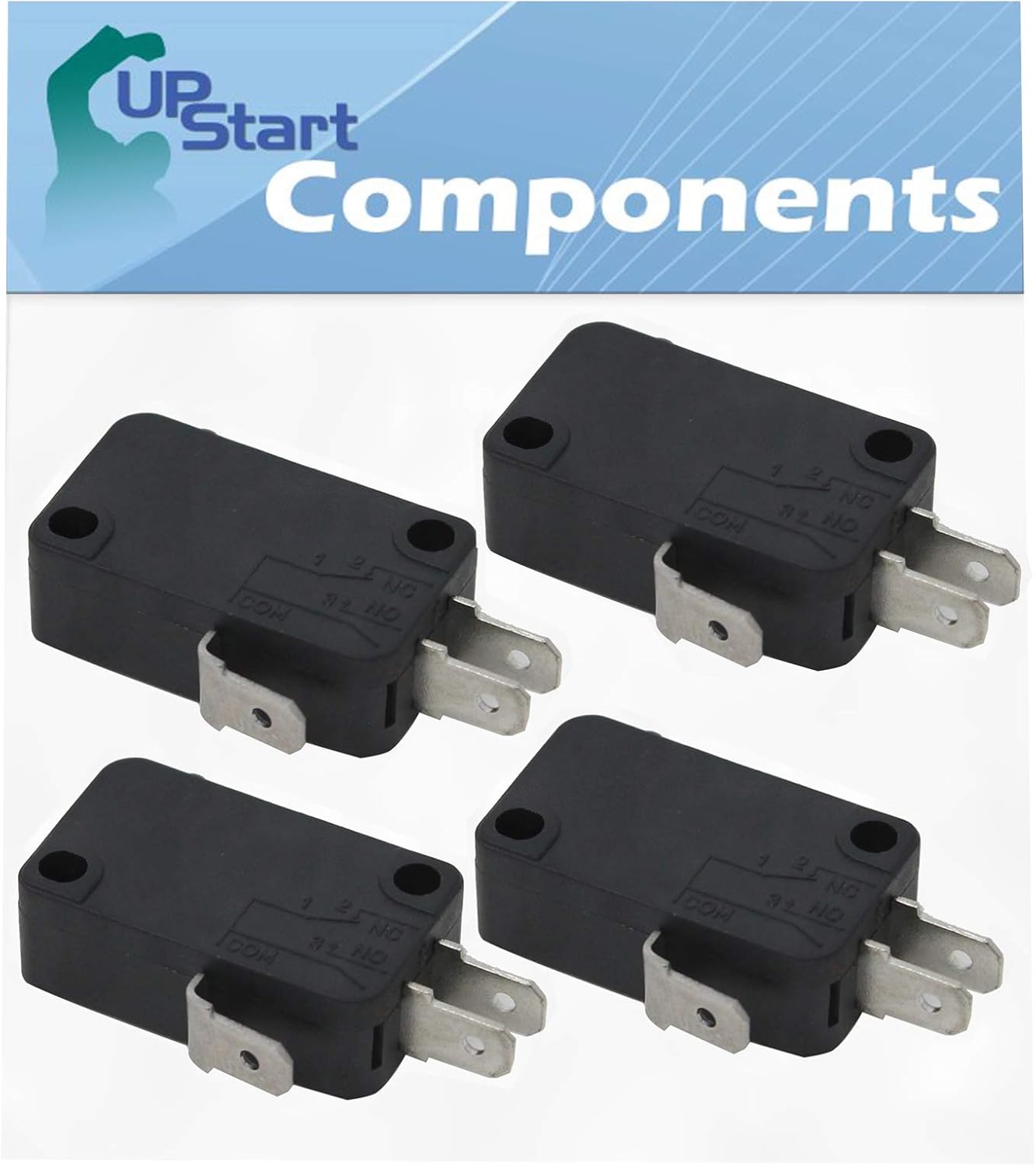 4-Pack W10269458 Microwave Door Switch Replacement for KitchenAid KHMS2040WWH1 - Compatible with W10269458 Door Switch